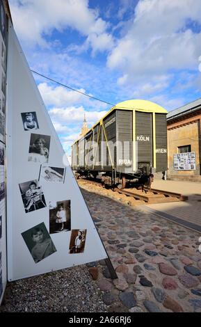 Museo del ghetto, un memoriale per le migliaia di ebrei che periscono nel lettone olocausto. Riga, Lettonia Foto Stock