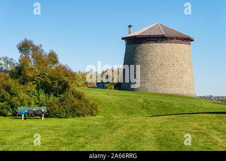 Quebec City, CA - 5 Ottobre 2019 - Martello Tower in Pianure di Abramo (campi di battaglia Park) Foto Stock