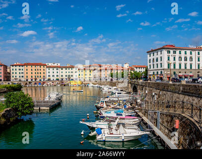 Canale di Venezia Nuova, Livorno, Toscana, Italia Foto Stock