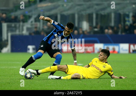 Milano, Italia. 23 Ott, 2019. calcio UEFA Champions League 2019-20 Inter vs BORUSSIA DORTMUNT 2-0 nell'immagine: MARTINEZ Lautaro Credit: Indipendente Agenzia fotografica/Alamy Live News Foto Stock