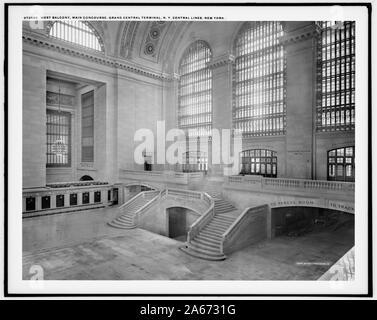 Balcone Ovest, atrio principale, Grand Central Terminal, N.Y. Le linee di centrale, New York; balcone ovest, atrio principale, Grand Central Terminal, N.Y. Le linee di centrale, New York; Foto Stock