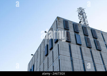 Stazione di polizia, Bonny Street, Blackpool, Lancashire. Costruito negli anni settanta sotto la guida di Lancashire County architetto Roger Booth Foto Stock