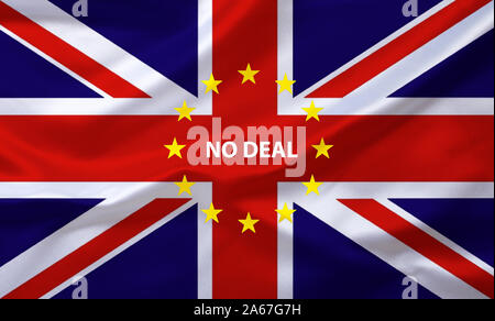 Brexit, Euroflagge, Flagge, Vereinigtes Koenigreich, UK, Grossbritannien, Eurostars, Foto Stock