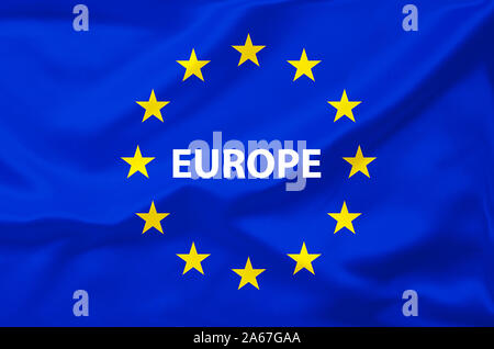 Brexit, Euroflagge, Flagge, Vereinigtes Koenigreich, UK, Grossbritannien, Eurostars, Foto Stock