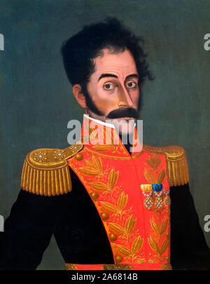 Simon Bolivar(1783-1830) da José Gil de Castro, olio su tela, c.1823 Foto Stock