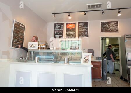 Fotografia di Lottie la latteria, un cibo in Walnut Creek, California, Stati Uniti, vista interna Foto Stock