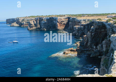 Costa come visto dalla Torre de Sa Punta Prima, Formentera Foto Stock