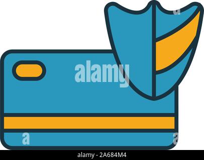 La sicurezza di transazione icon set. Quattro elementi in diversi stili da online marketing raccolta di icone. Transazione Creative le icone di protezione riempito Illustrazione Vettoriale