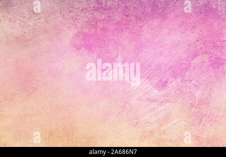 Rosa e lo sfondo arancione con un sacco di grunge texture, i tratti di pennello e acquerello macchie in astratto il design dello sfondo Foto Stock