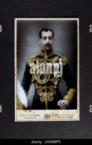 Jack lo Squartatore correlati memorabilia replica: cartolina del principe Albert Victor, il Duca di Clarence, indebitamente dice di essere Jack lo Squartatore. Foto Stock