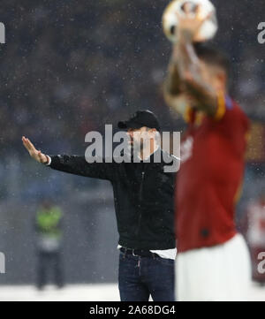 Stadio Olympico, Roma, Italia. 24 ott 2019. UEFA Europa League Calcio, Roma contro il Borussia Monchengladbach; Marco Rose, allenatore del Borussia - Editoriale usare carte di credito: Azione Plus sport/Alamy Live News Foto Stock