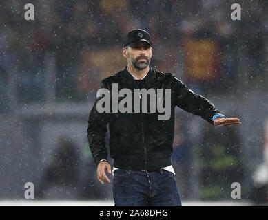 Stadio Olympico, Roma, Italia. 24 ott 2019. UEFA Europa League Calcio, Roma contro il Borussia Monchengladbach; Marco Rose, allenatore del Borussia - Editoriale usare carte di credito: Azione Plus sport/Alamy Live News Foto Stock