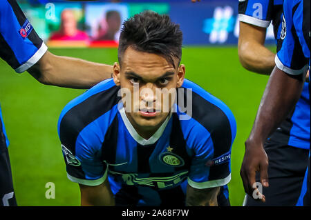 Milano, Italia. 23 Ott, 2019. lautaro martÃÂ-nez (fc internazionale)durante partite di Champions League campionato Gli uomini in Milano, Italia, 23 Ottobre 2019 - LPS/Fabrizio Carabelli Credito: Fabrizio Carabelli/LP/ZUMA filo/Alamy Live News Foto Stock