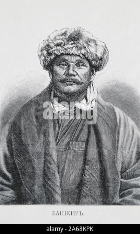 Bashkir. Incisione del XIX secolo. Foto Stock