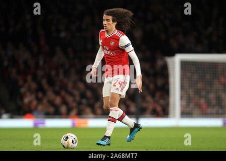 Londra, Regno Unito. 24 ott 2019. Matteo Guendouzi dell'Arsenal in azione. La UEFA Europa League, gruppo F, Arsenal v Vitoria SC a Emirates Stadium di Londra giovedì 24 ottobre 2019. Questa immagine può essere utilizzata solo per scopi editoriali. Solo uso editoriale, è richiesta una licenza per uso commerciale. Nessun uso in scommesse, giochi o un singolo giocatore/club/league pubblicazioni . pic da Steffan Bowen/Andrew Orchard fotografia sportiva/Alamy Live news Credito: Andrew Orchard fotografia sportiva/Alamy Live News Foto Stock