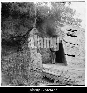 Yorktown, Virginia. Cornwallis grotta. Usato come una polvere magazine dai confederati Foto Stock