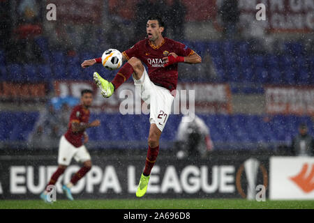 Roma, Italia. 25 ott 2019. Roma 24/10/2019 Stadio Olimpico di Europa League AS Roma vs Borussia Moenchengladbach Javier Pastore ( Roma ) come Roma e Borussia Moenchengladbach anche il terzo turno di Europa League da 1-1 (foto di Giuseppe Fama/Pacific Stampa) Credito: Pacific Press Agency/Alamy Live News Foto Stock