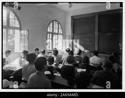 Attività sionista in Palestina. La Hebrew University. Classe in matematica. Einstein Institute. Foto Stock
