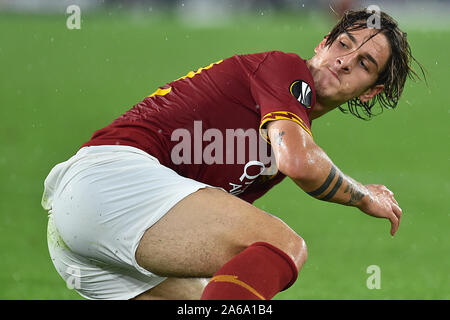 Roma, Italia. 25 ott 2019. Europa League terzo turno Roma v Borussia Monchengladbach. Stadio Olimpico di Roma (Italia), Ottobre 24th, 2019 Nicolo Zaniolo Credit: Indipendente Agenzia fotografica/Alamy Live News Foto Stock