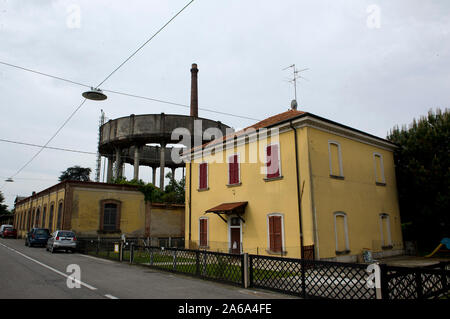 L'Europa, Italia, Lombardia, Crespi d'Adda villaggio operaio, patrimonio Unesco, torre acquedotto Foto Stock