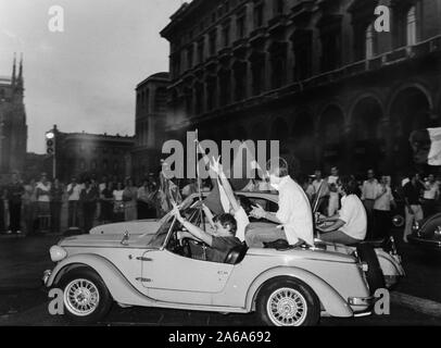 Italia campione del mondo, Milano, 1982 Foto Stock