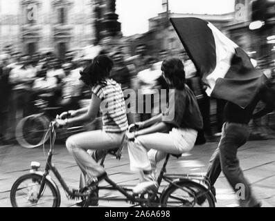 Italia campione del mondo, Milano, 1982 Foto Stock