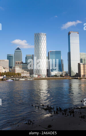 Canary Wharf complesso in Docklands Londra fotografato nel novembre 2019. Foto Stock