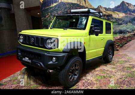 Tokyo, Giappone. 23 Ott, 2019. Suzuki Jimny Sierra al premere giorno del 46th Tokyo Motor Show 2019 presso la fiera Tokyo Big Sight. Tokyo, 23.10.2019 | Utilizzo di credito in tutto il mondo: dpa/Alamy Live News Foto Stock