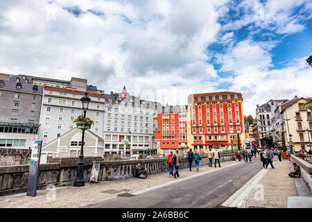 LOURDES - 15 juin 2019: Street di Lourdes, Francia Foto Stock