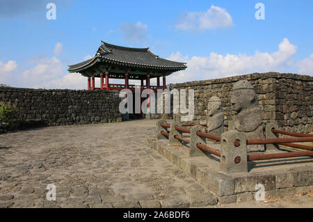 Seongeup Folk Village, Coreano Tradizionale vecchio città di Jeju Island, Corea del Sud Foto Stock