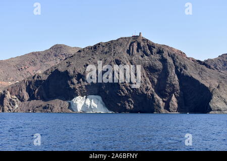 White rock al Cabo de Gata capezzagna, Níjar parco naturale, Almeria, Spagna Foto Stock