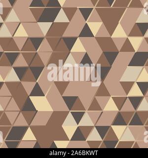 Cachi modello senza cuciture con protezione triangolare ornamento e linee Illustrazione Vettoriale