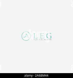 Gamba calze disegni logo logo moderno Illustrazione Vettoriale