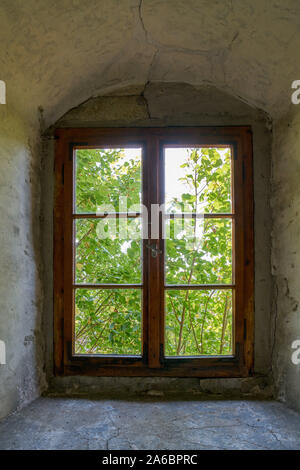 Tenere ducale in Siedlecin più antichi affreschi conservati in Europa raffigurante la leggenda di Re Artù Foto Stock