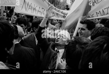 Le proteste per le strade di Zagabria, Croazia. 1991. Foto Stock