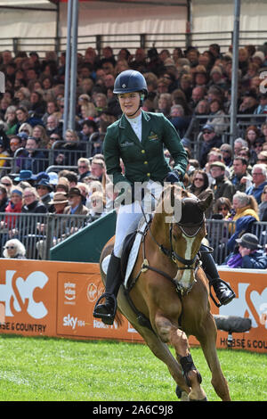 Badminton Horse Trials 5 maggio 2019 Gloucester Regno Unito Clare Abate in badminton horse trials riding Euro Prince che rappresentano l'Irlanda Foto Stock