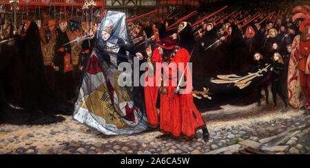 Richard, duca di Gloucester e la signora Anne da Edwin Austin Abbey, (1852-1911), olio su tela, 1896. Una illustrazione di Richard III di William Shakespeare. Foto Stock