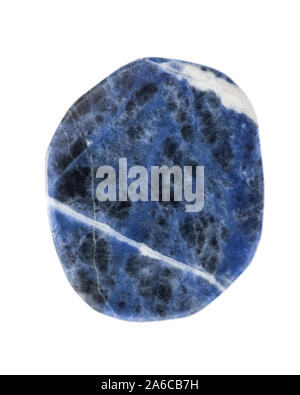 Minerali: Sodalite isolati su sfondo bianco Foto Stock
