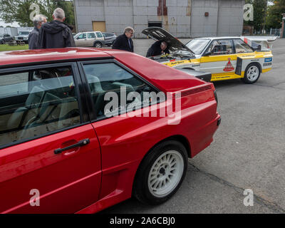 Audi Quattro S1 Rally e auto da strada Foto Stock