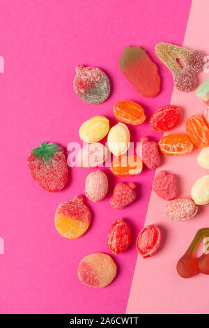 Colorata hard candy composizioni con spazio di copia Foto Stock