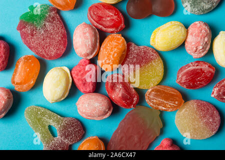 Colorata hard candy composizioni con spazio di copia Foto Stock