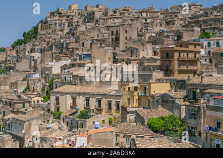 Paesaggio di Modica Alta, Ragusa, Sicilia, Italia Foto Stock