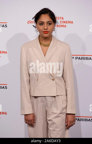 Roma, Italia. 25 ott 2019. L'attrice Rhianne Barreto pone durante un photocall per promuovere il film "lepre" presso il XIV Roma Film Fest presso Auditorium Parco della Musica (foto di Barbara Como/Pacific Stampa) Credito: Pacific Press Agency/Alamy Live News Foto Stock