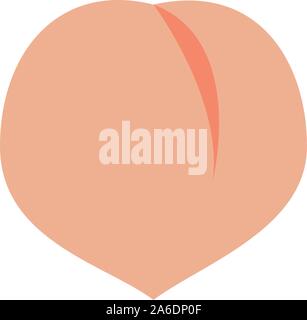 Peach icona,illustrazione vettoriale. Design piatto stile. vettore icona di pesche illustrazione isolati su sfondo bianco, icona di pesche Eps10. pesca grafica icone Illustrazione Vettoriale