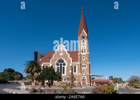 La Chiesa di Cristo, una Chiesa luterana a Windhoek, in Namibia - protestante, in stile coloniale e la Chiesa tedesca Foto Stock