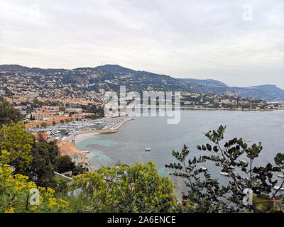 Porto di Villefranche sur Mer Francia côte d'Azur vicino alla città di Nizza Foto Stock