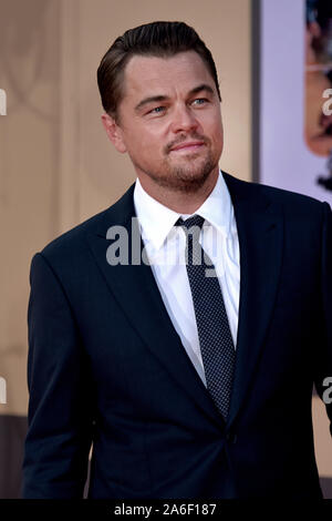 HOLLYWOOD, CALIFORNIA - 22 Luglio: Leonardo DiCaprio assiste la Sony Pictures' 'Una volta...nell' Hollywood Los Angeles Premiere sulla luglio 22, 2019 Foto Stock