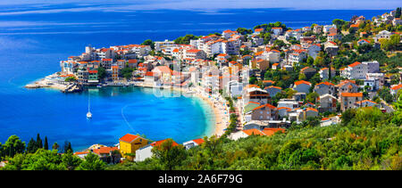 Croazia Vacanze - bellissima riviera di Makarska con splendide spiagge . Igrane village. Dalmazia Foto Stock