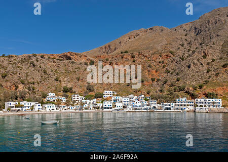 Loutro, provincia di Hania, Creta, Grecia Foto Stock
