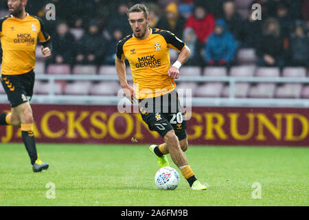 NORTHAMPTON IN INGHILTERRA, Ottobre 26th Cambridge Regno di Sam Smith durante la prima metà del cielo scommettere League 2 match tra Northampton Town e Cambridge Regno al PTS Academy Stadium, Northampton sabato 26 ottobre 2019. (Credit: John Cripps | MI News) La fotografia può essere utilizzata solo per il giornale e/o rivista scopi editoriali, è richiesta una licenza per uso commerciale Credito: MI News & Sport /Alamy Live News Foto Stock